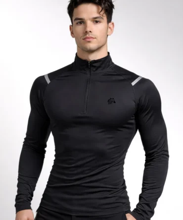 Men's Long-Sleeve Riding Top – Black