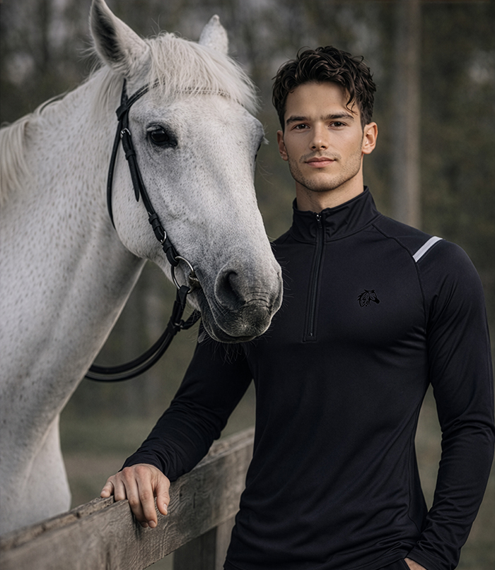 Female equestrian rider wearing KayStyle apparel